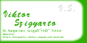 viktor szigyarto business card